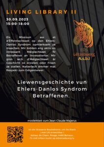 Living Library ll Liewensgeschichte vun Ehlers-Danlos Syndrom Betraffenen.