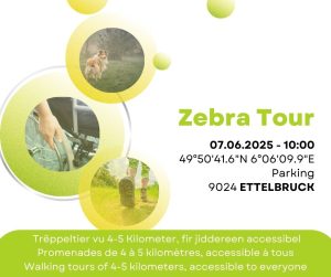 De 7 Juni treffe mer eis um 10:00 , 49°50'41.6"N 6°06'09.9"E, um Parking hannert der Residenz op 24, Boulevard Grande Duchesse Charlotte, 9024 Ettelbruck